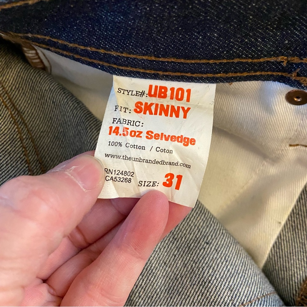 NEW Selvedge Unbranded Classic button-up Jeans size 31 - Picture 10 of 14